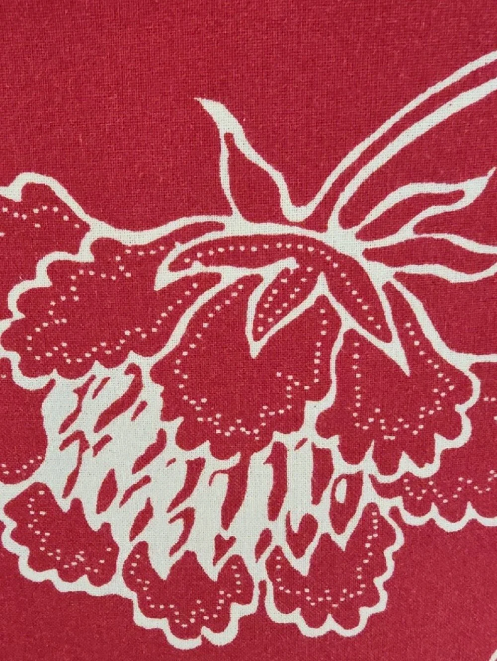 IKEA Alivne Flor Bold Red White Twin Cotton Duvet Cover